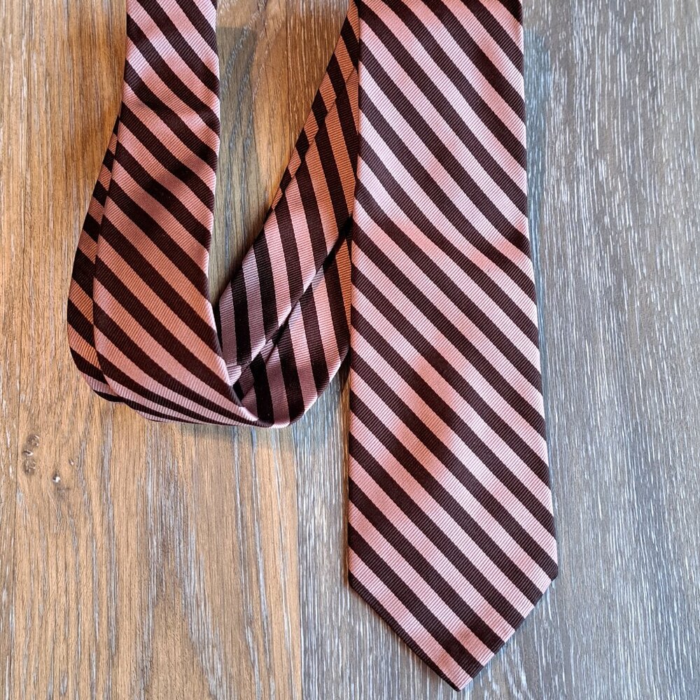 Vintage Cable Car Clothiers Thin Striped Silk Tie